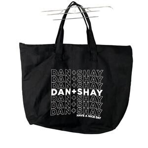 Dan + Shay Tour Have a Nice Day Large Canvas Weekend Travel Tote Bag Black